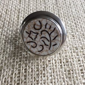 Silpada carved Jasper Ring